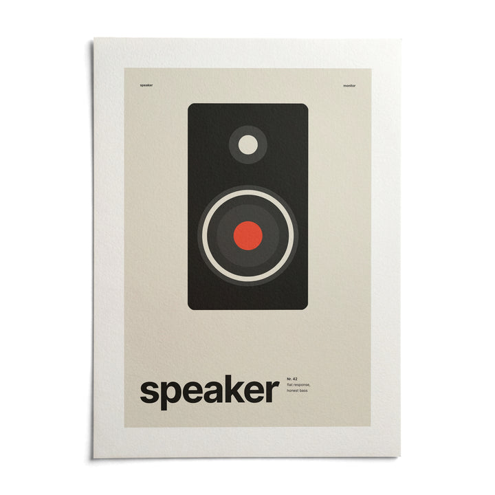Hi Fi Poster, shown as an unframed paper print on a plain white background