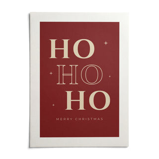 Ho Ho Ho Print, shown as an unframed paper print on a plain white background