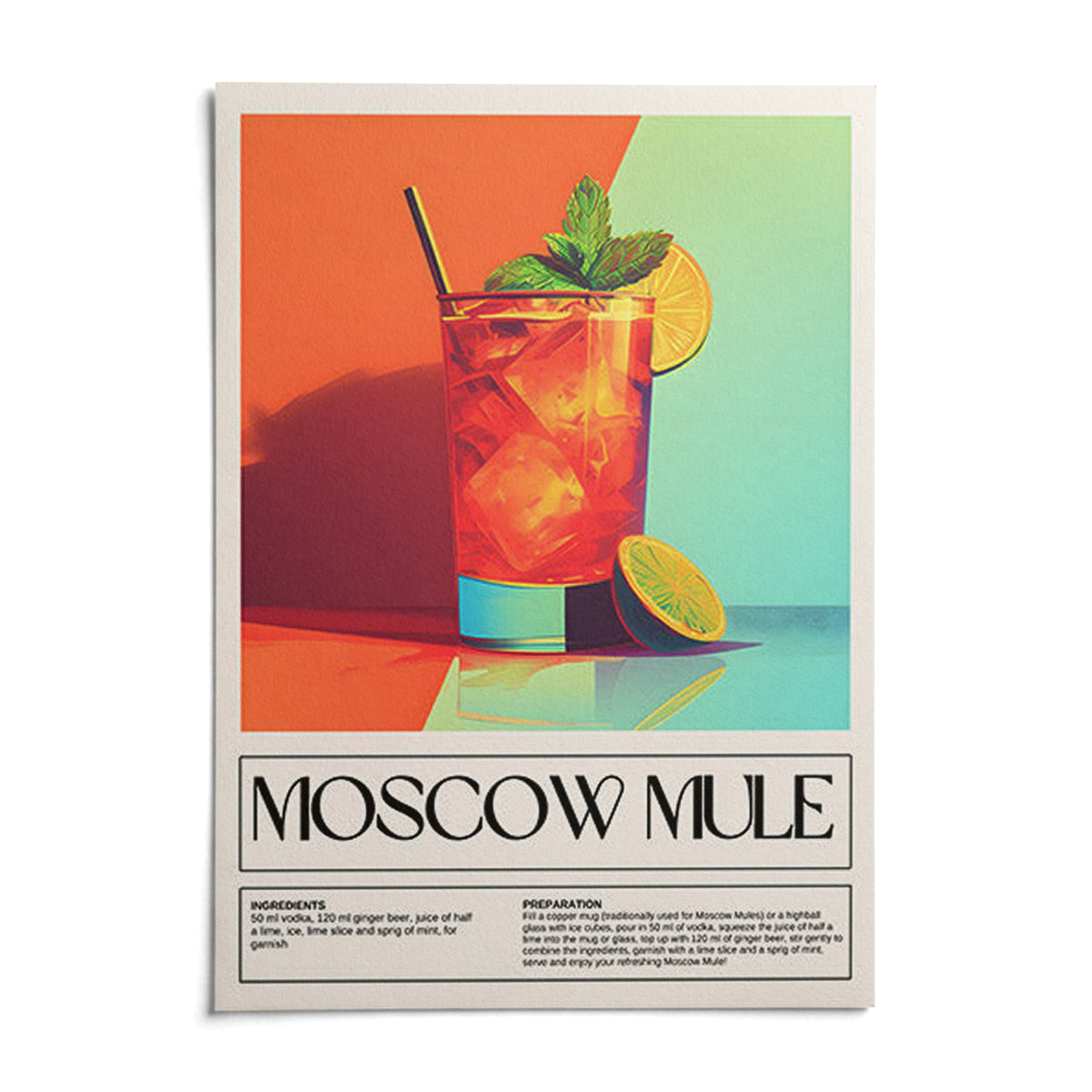 Home Bar Decorations, shown as an unframed paper print on a plain white background