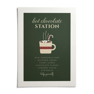Hot Chocolate Station Print, shown as an unframed paper print on a plain white background