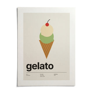 Ice Cream Poster, shown as an unframed paper print on a plain white background