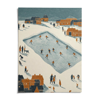 Ice Skating Poster, shown as an unframed paper print on a plain white background