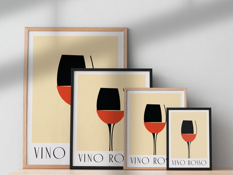 Red Wine "Vino Rosso" Poster