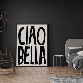 Large black and white typography poster for statement walls