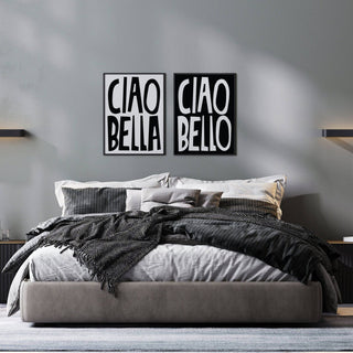 Italian typography wall art gift for Italian man