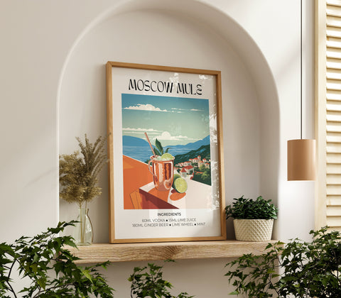 Matisse Moscow Mule Cocktail Art Poster | Vintage Bar Signs