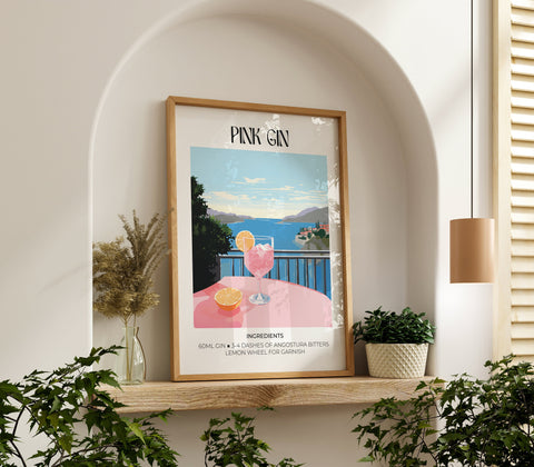 Matisse Pink Gin Cocktail Prints | Sophisticated Wall Art