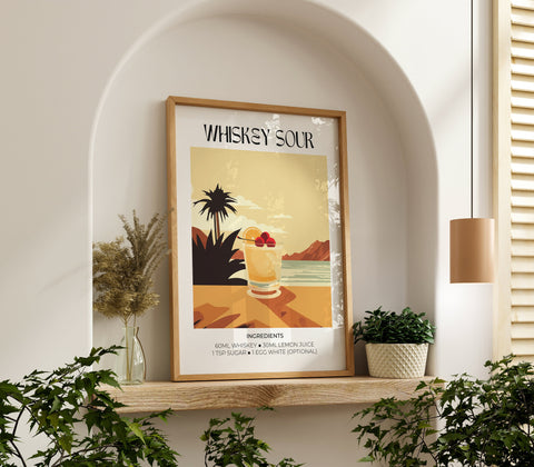 Vintage Bar Signs | Matisse Whiskey Sour Cocktail Art Print