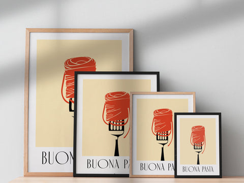 Spaghetti "Buona Pasta" Poster