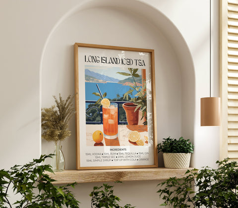 Matisse Long Island Iced Tea Cocktail Poster | Cocktail Wall Art