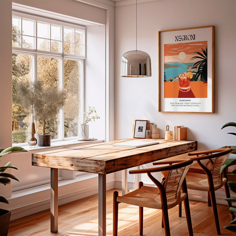 High-quality Negroni art poster for living room