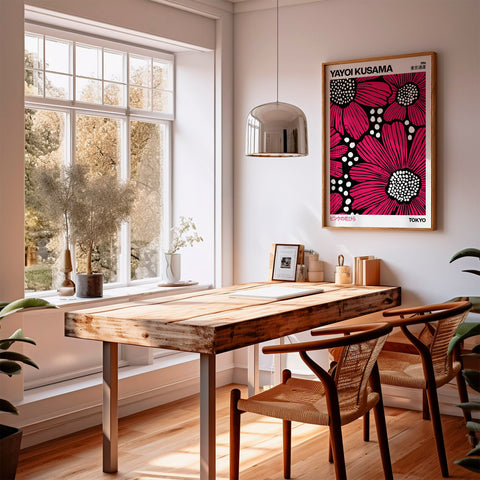 Yayoi Kusama Pink Petals Poster