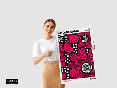 Yayoi Kusama Pink Petals Poster