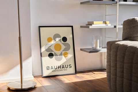 yellow-black-bauhaus-poster-golden-symmetry-living-room