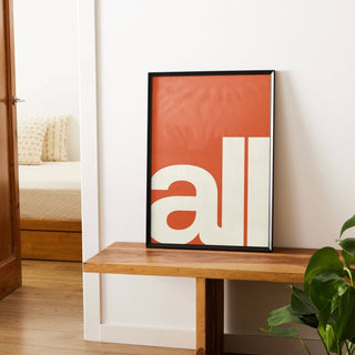 Modern typography art with minimalist design
