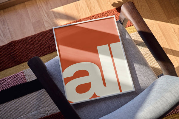 Striking modern typography art for home decor