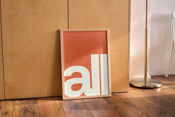 Modern typography art for office spaces