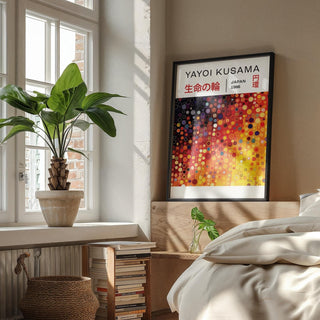 Large Yayoi Kusama dots print for statement home decor