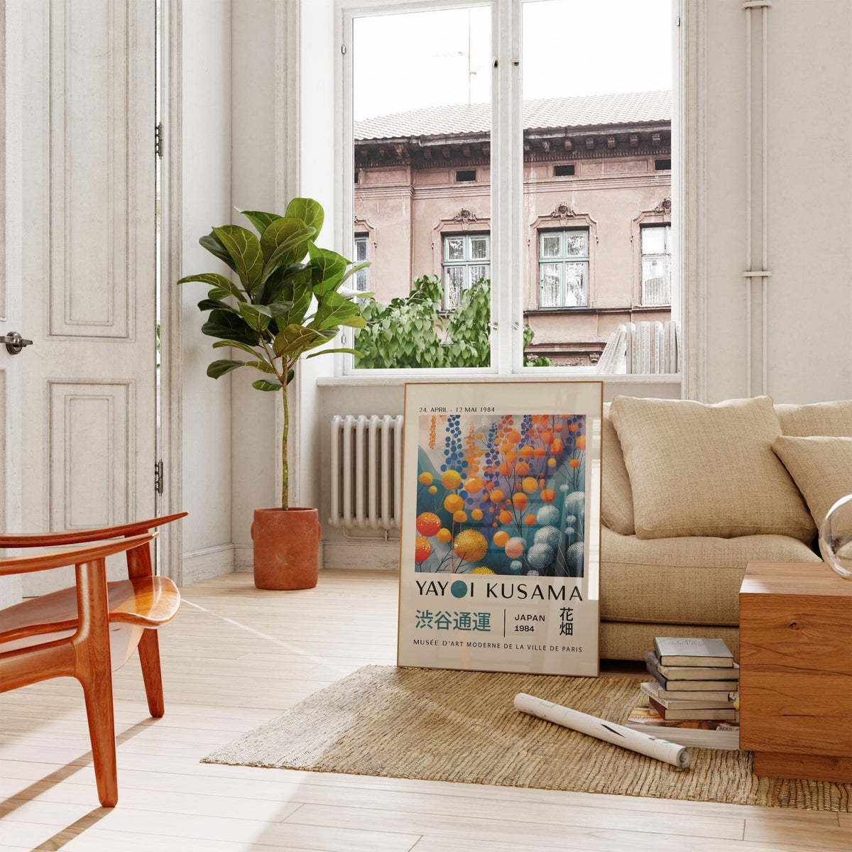 Abstract floral wall art ideal for living rooms, bedrooms, and offices