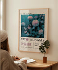 Night Blossom teal wall art for Japandi-inspired decor.