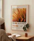 Golden wheat field art for cozy autumn decor.