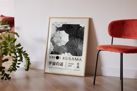 Japanese inspired abstract art print for home decor