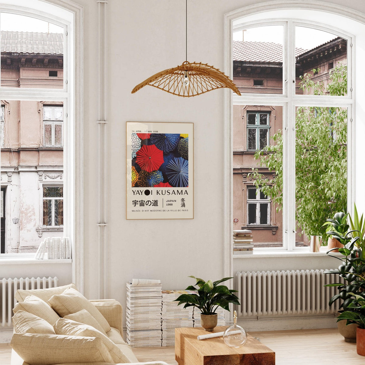 Unique Japanese home decor print with expressive and dynamic elements