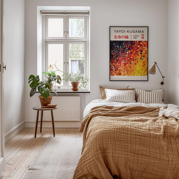 Yayoi Kusama dots print designed for modern and eclectic interiors