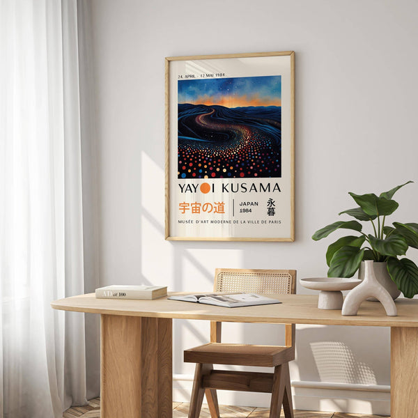 Unique Yayoi Kusama infinity room print with immersive design