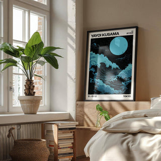 framed large ocean wall art for minimalist interiors