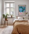 Girls bedroom decor with Yayoi Kusama Poster