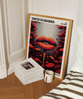 Funky red lips wall art for living room or bedroom decor.