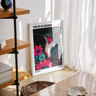 Large bird prints for girls' bedroom with modern abstract design