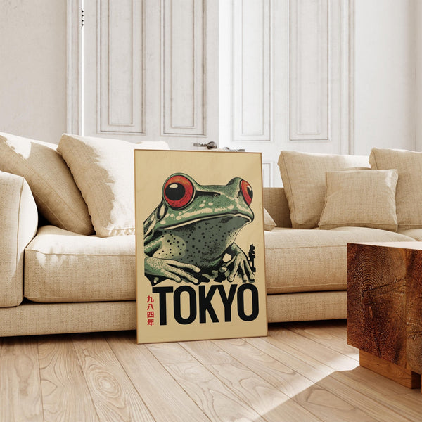 Creative frog poster design with deep cultural influences