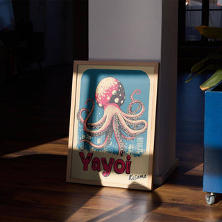 Eye-catching octopus poster art with traditional Japanese style for decor