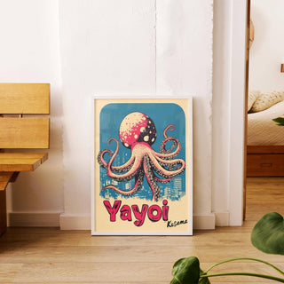 Oceanic-themed octopus poster art with detailed tentacle design