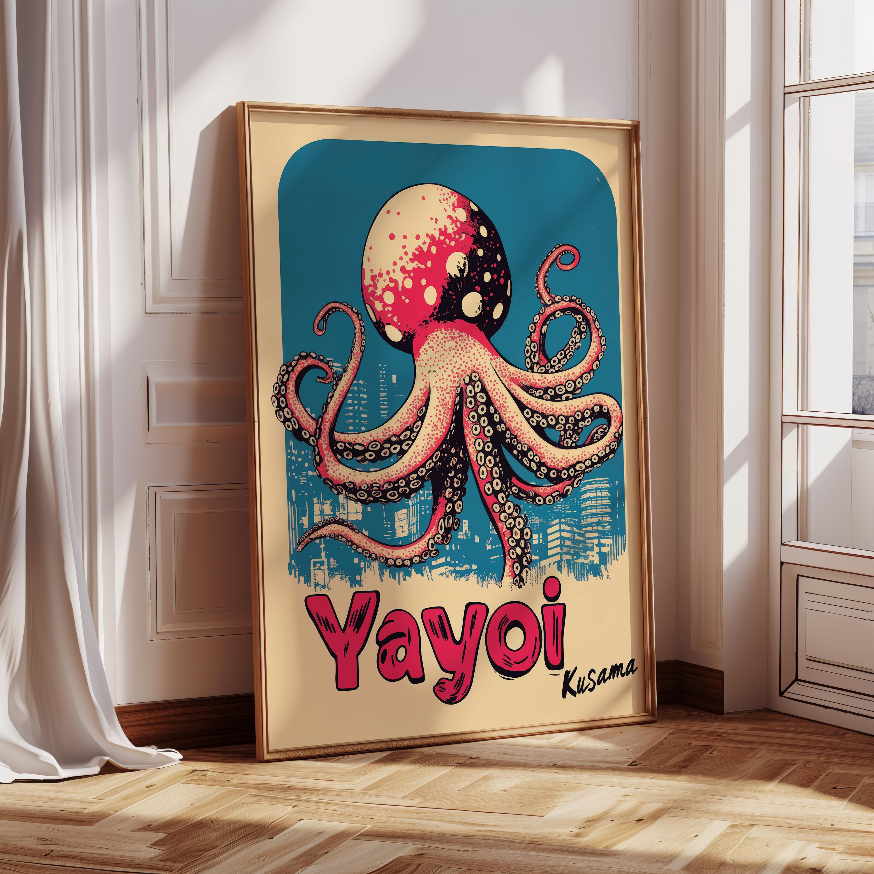 Octopus Wall Art – Kusama Retro Japanese Print