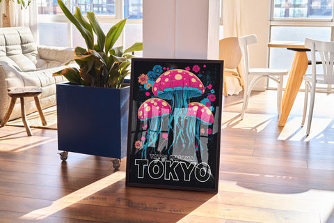 Yayoi Kusama Jellyfish Poster – Colorful Ocean Wall Art