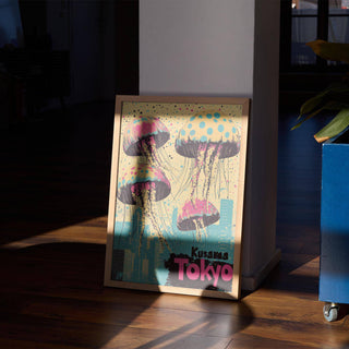 Retro and modern fusion jellyfish art print