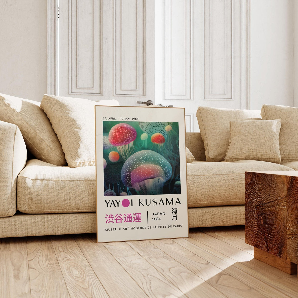 Marine-themed wall art with cultural twist in fish wall decor