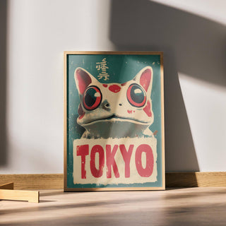 Cultural artwork blending tradition and fun in frog prints style