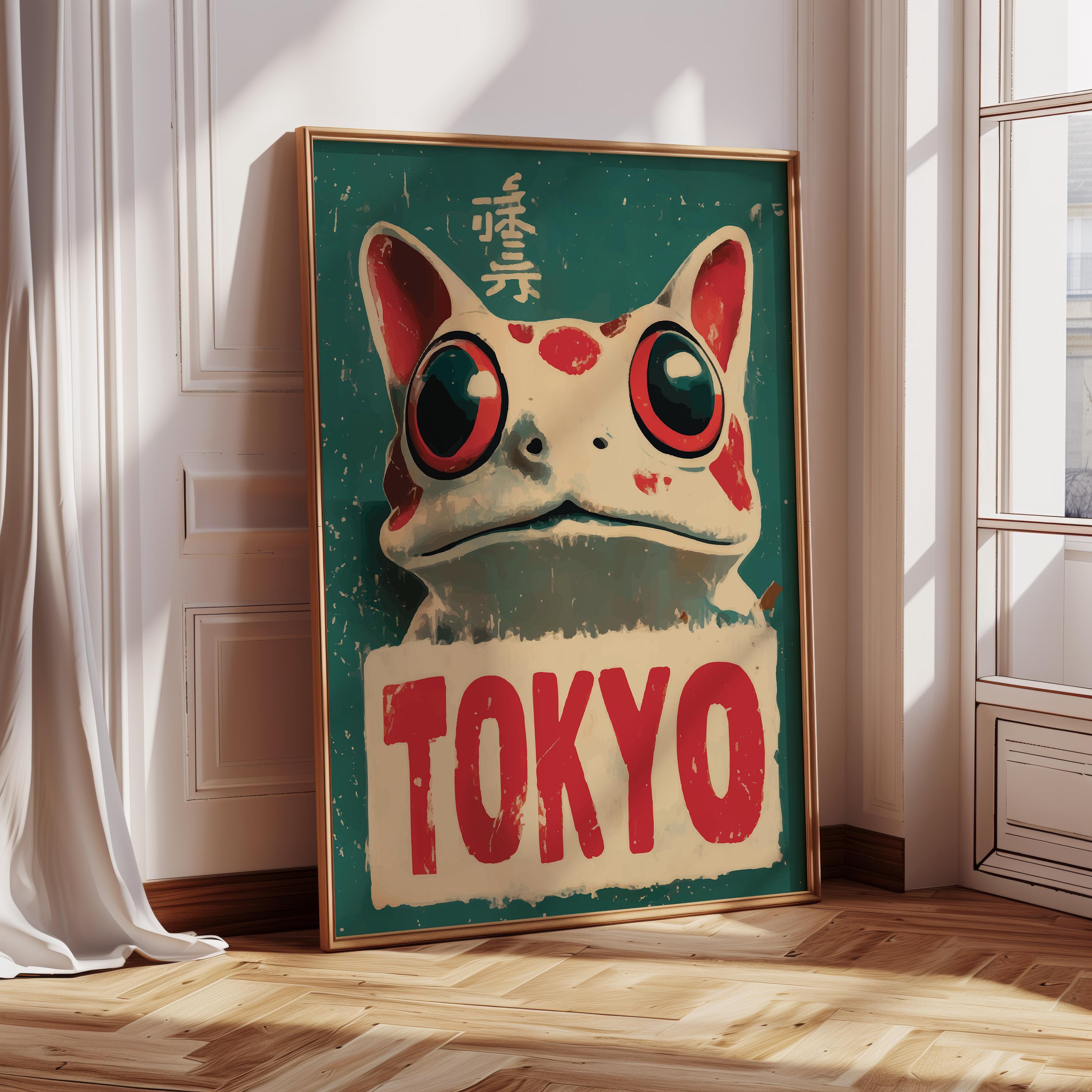 Tokyo Frog Fusion Print