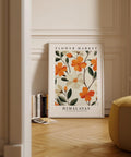 floral wall art orange blossom