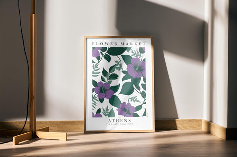 botanical prints violet flower