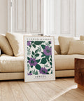 botanical poster athens violet