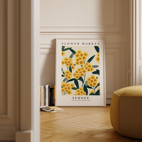 Yellow flowers wall art