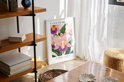 Botanical flower poster for gifting