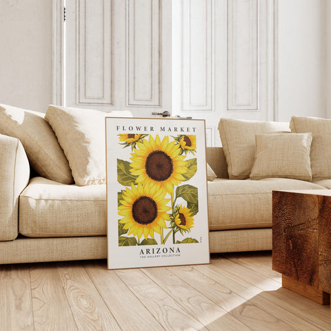 modern sunflower wall art