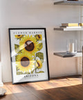 floral wall art with sunflowers