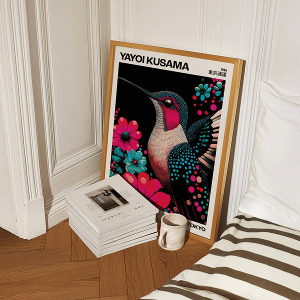 Premium Kusama hummingbird large bird prints for interiors